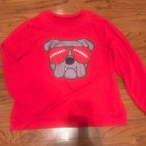 Red Bulldog Graphic Sweatshirt